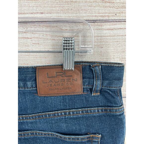 Lauren Ralph Lauren LRL Classic Midcalf Jeans Women's Size 12 Blue Dark Wash - Picture 3 of 8